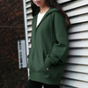 Custom Logo Spring Autumn Casual Stylish Oversize Solid Drop Shoulder French Terry Zipper Up Loose Fit Plain Hoodie for Women